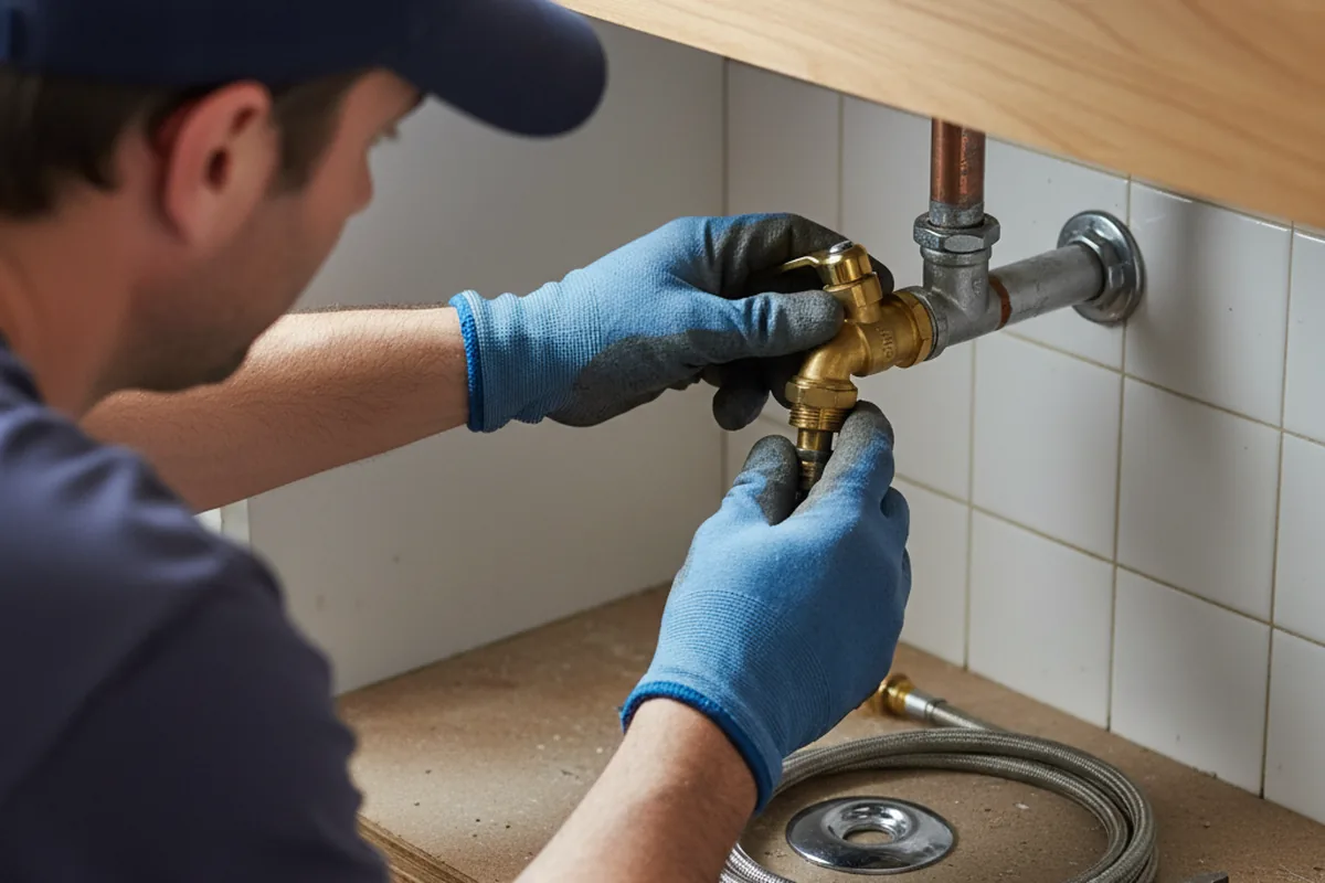 Shutoff valve and fitting work during Emergency Plumbing in Blue Ridge Summit